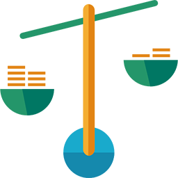 Drawing of weighing scales