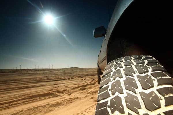 Off-road vehicle on sand